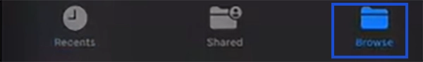 Browse tab in Photos app