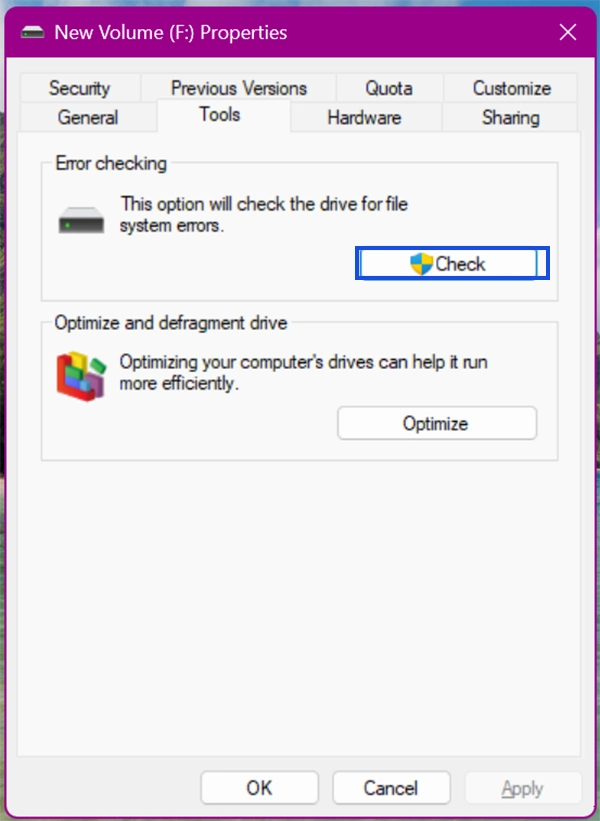 Check button