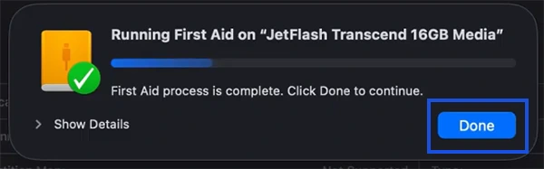Click Done