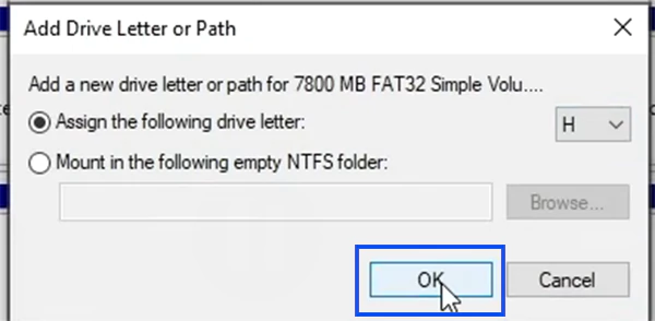 Click OK Button