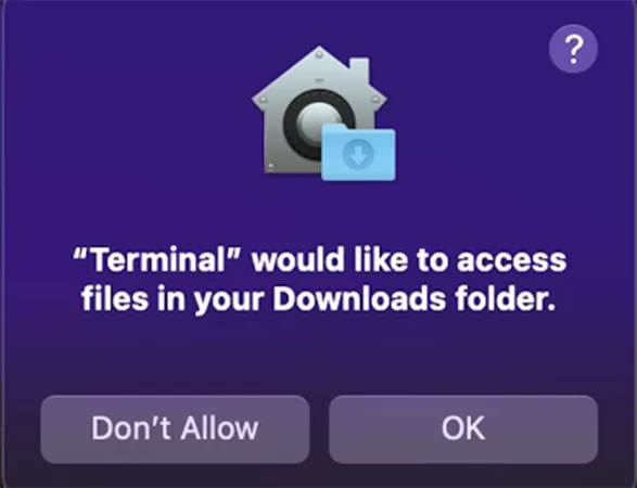 Click OK to Continue