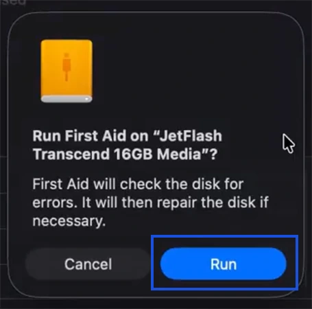 Click the Run button