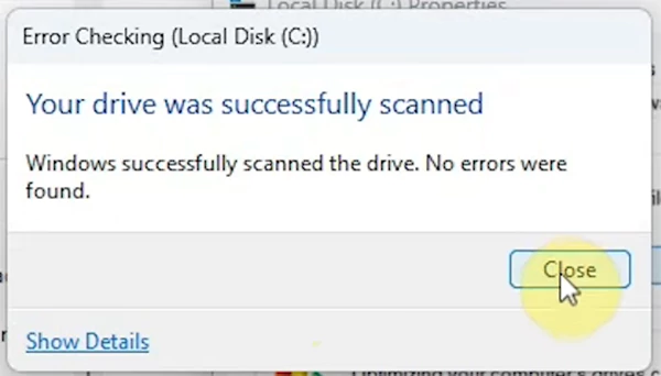 Close the Error Checking