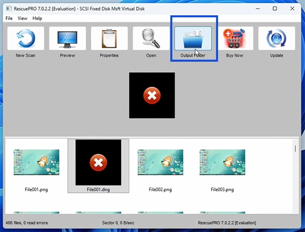 Go to Output Folder