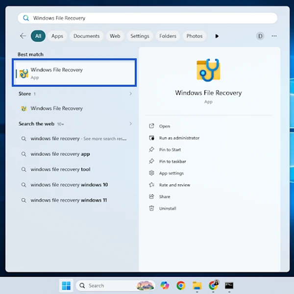 Open Windows File Recovery1