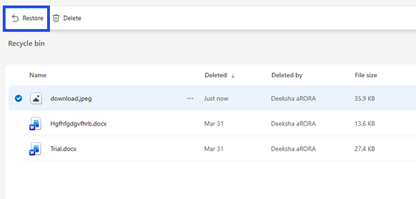 Restore