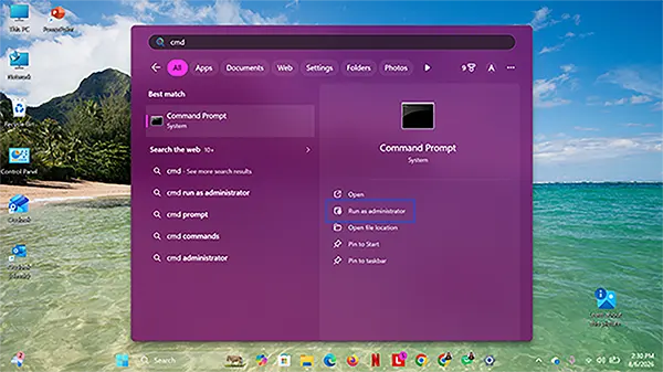 Run Command Prompt as Administrator