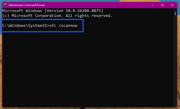 SFC scan command