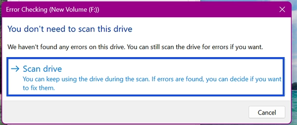 Scan drive