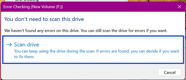 Scan drive