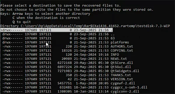 Select Destination Folder