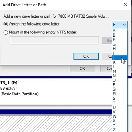 Select Drive Letter