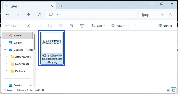 Select the file you want to restore