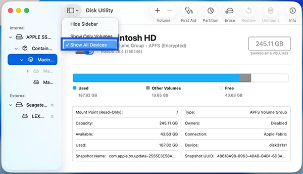 Show all devices