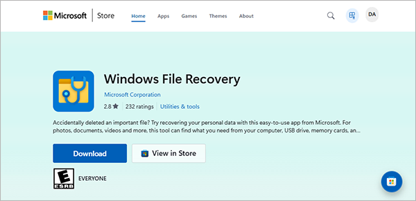 Windows File Recovery