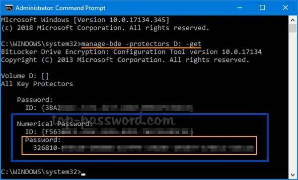 BitLocker Recovery key