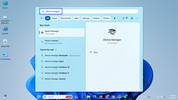 Search for Device Manager