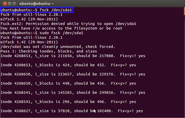 fsck command