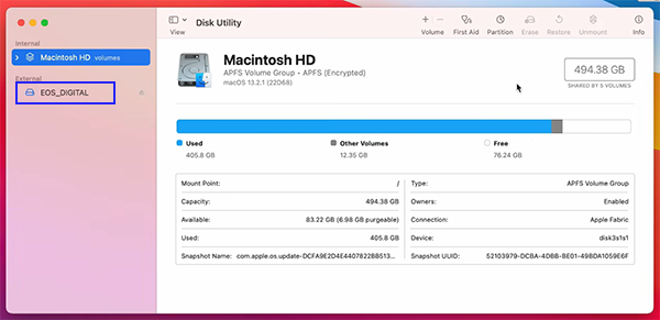 Click USB drive