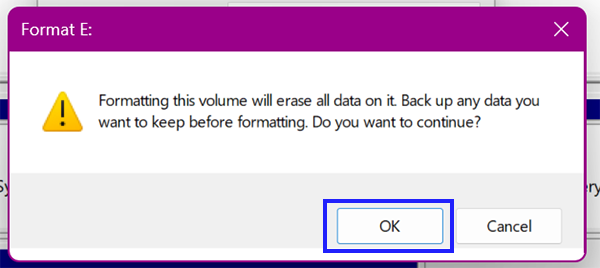 Click the OoK button