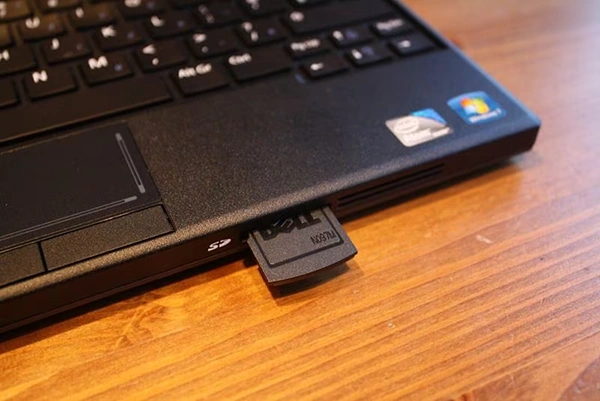 Insert the SD card into your computers built-in slot